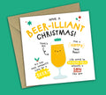 Funny Alcohol Christmas Card • Brilliant Christmas • Beer Puns • For Son