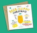 Funny Alcohol Christmas Card • Brilliant Christmas • Beer Puns • For Stepbrother