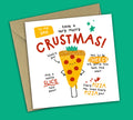 Funny Christmas Card • Merry Crustmas • Pizza Pun • For Dad