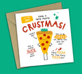 Funny Christmas Card • Merry Crustmas • Pizza Pun • For Son