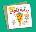 Funny Christmas Card • Merry Crustmas • Pizza Pun • For Stepbrother