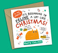 Funny Christmas Card • From The Cat • Cat Puns • Ginger Cat