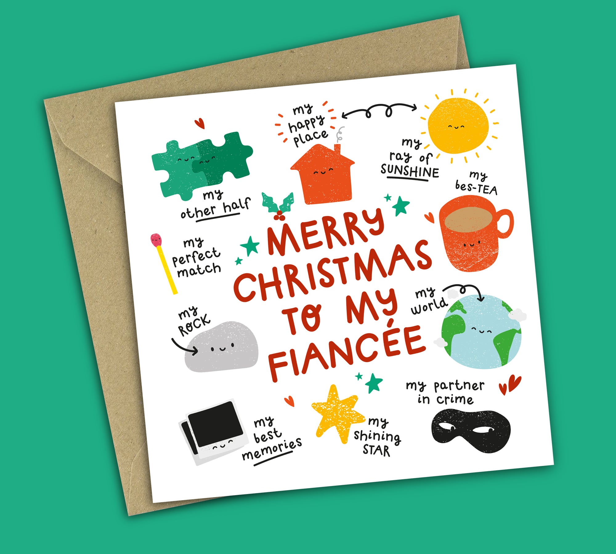 Funny Christmas Card • All The Things You Are • For Fiancée