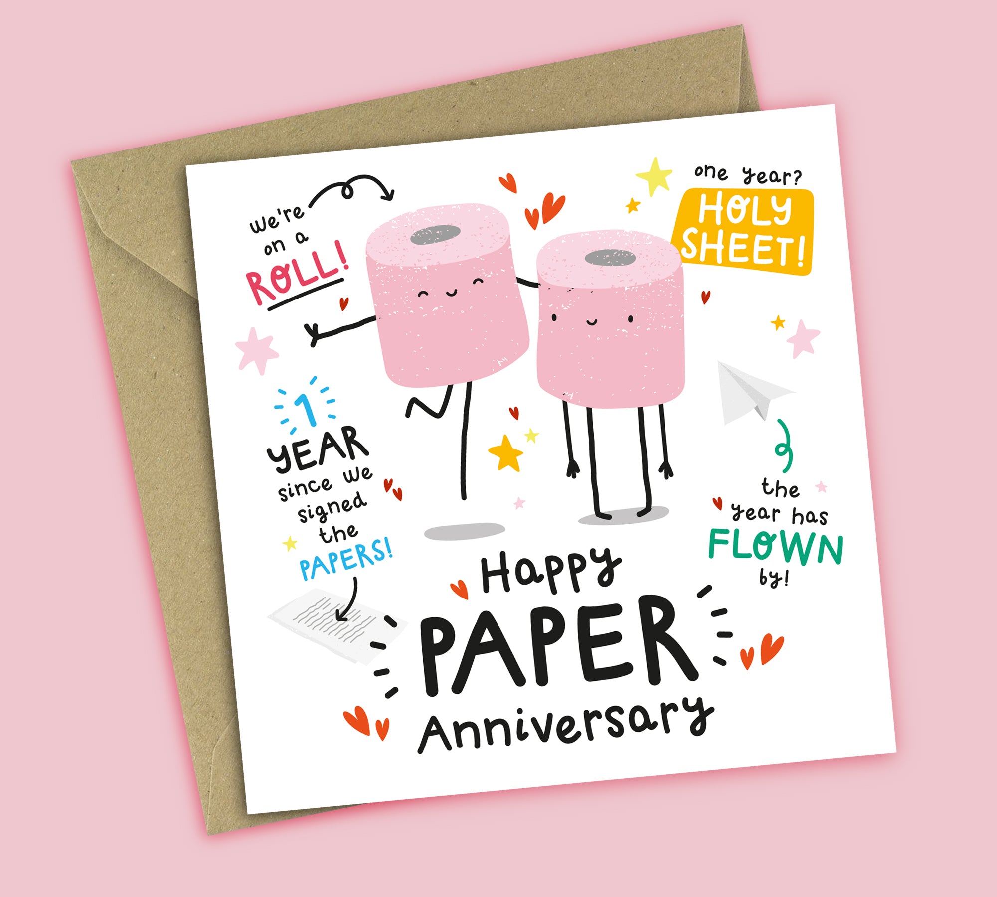 Funny 1st Anniversary Card • Paper Anniversary