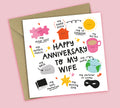 Funny Anniversary Card • All The Things You Are • For Wife