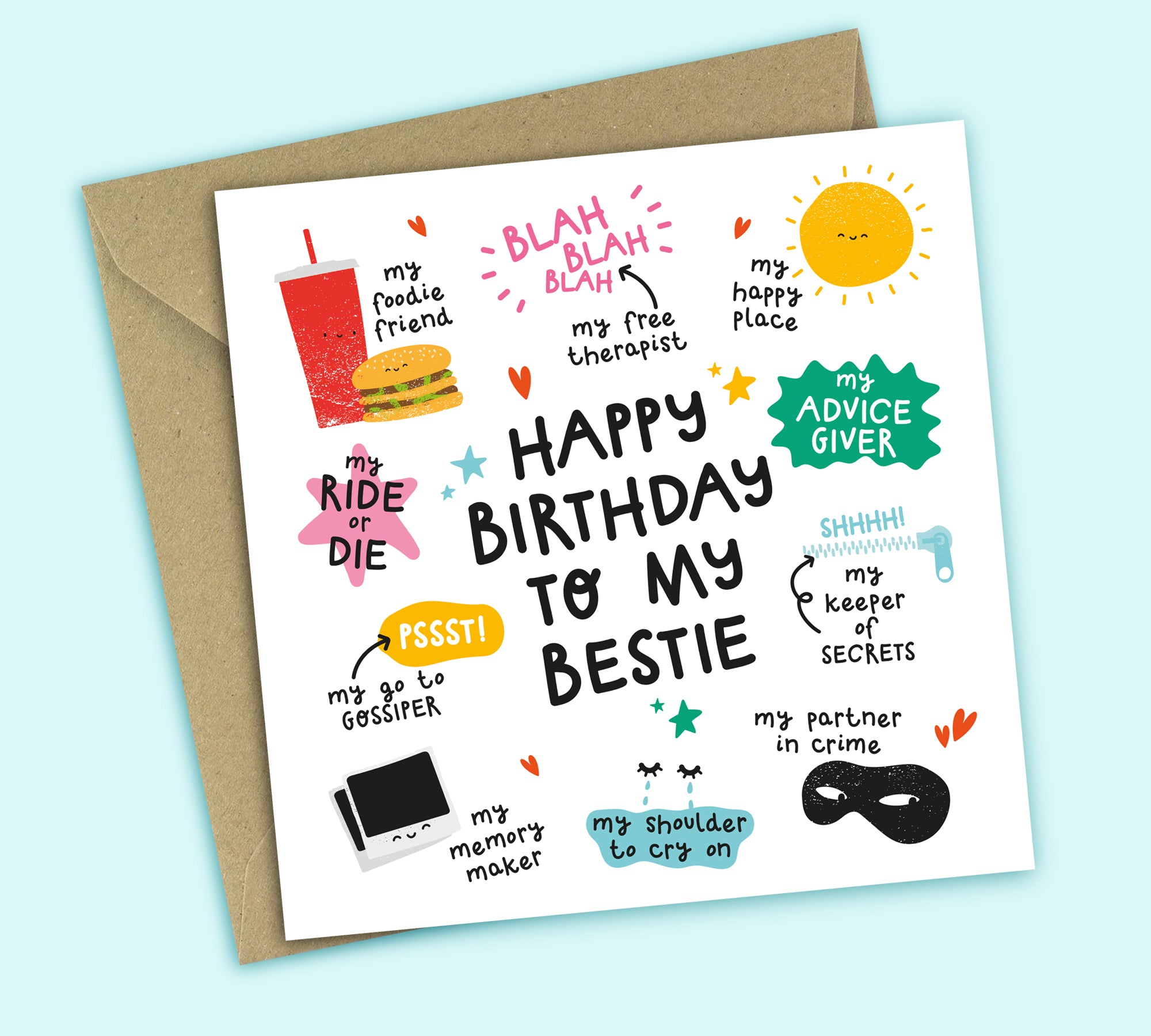 Funny Birthday Card • All The Things You Are • For Bestie