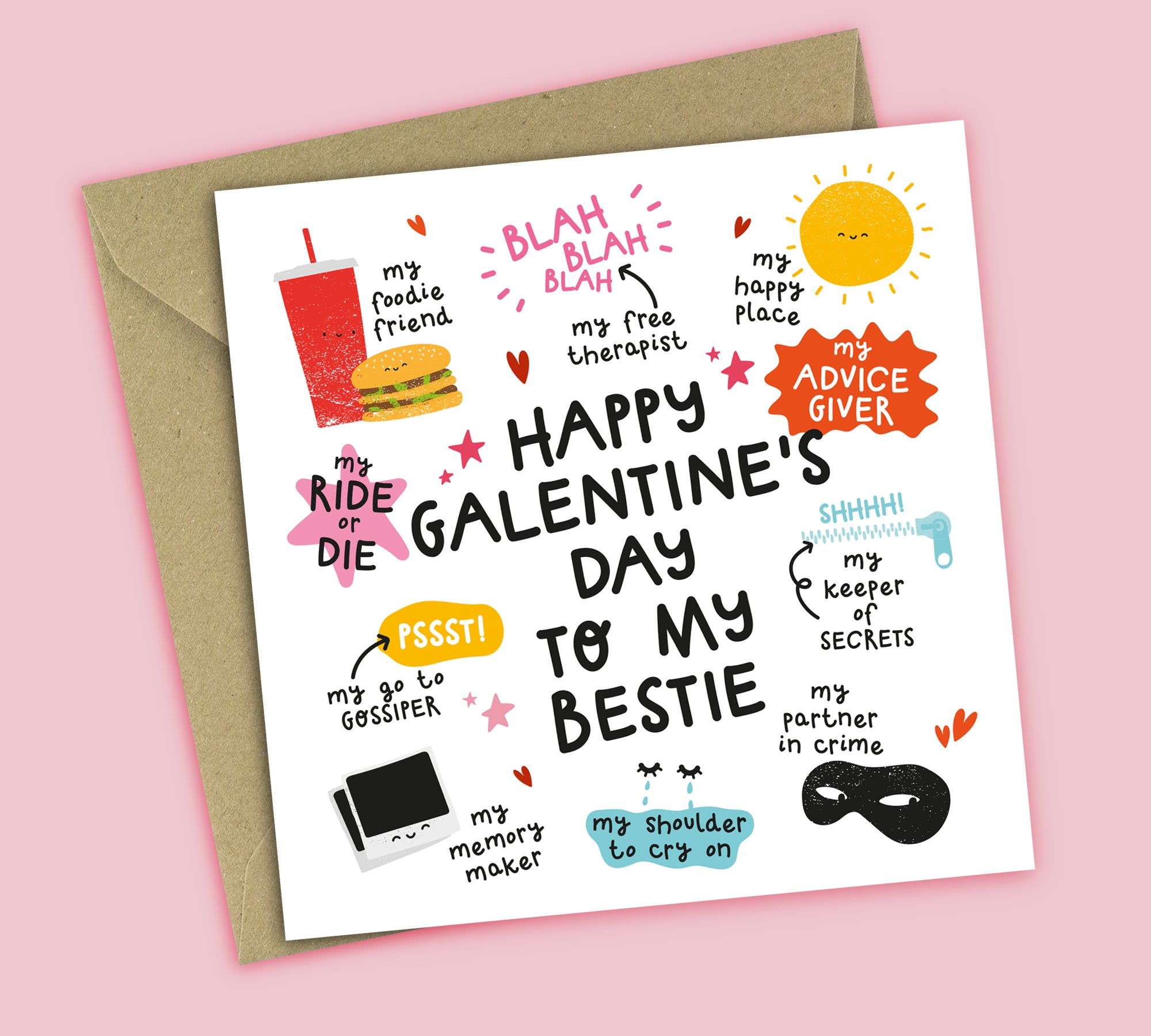 Funny Galentine's Card • All The Things You Are • For Bestie
