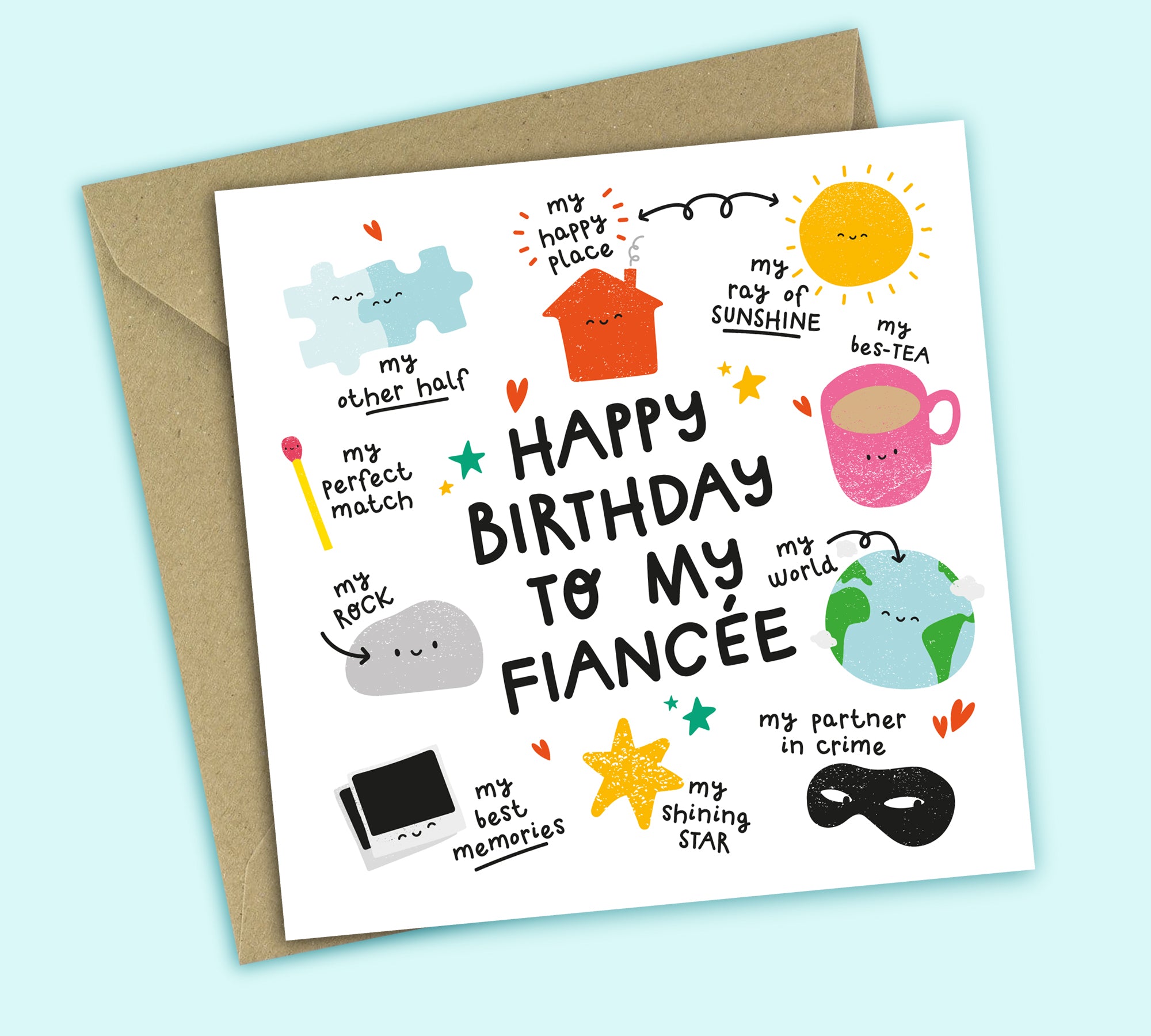 Funny Birthday Card • All The Things You Are • For Fiancée