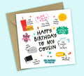 Funny Birthday Card • All The Things You Are • For Cousin