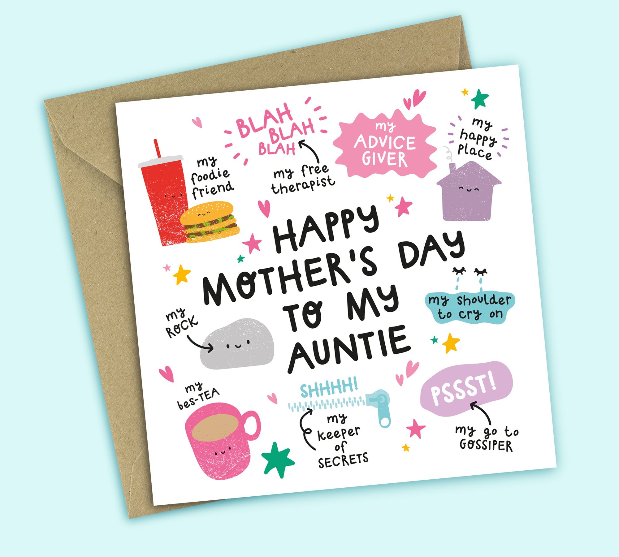 Funny Mother's Day Card • All The Things You Are • For Auntie