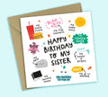 Funny Birthday Card • All The Things You Are • For Sister
