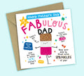 Funny Father's Day Card • To My Fabulous Dad • Ice Lolly Pun • For Dad