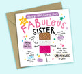 Funny Mother's Day Card • To My Fabulous Sister • Ice Lolly Pun • For Sister