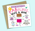 Funny Mother's Day Card • To A Fabulous Wife And Mum • Ice Lolly Pun • For Wife And Mum
