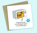 Funny Pregnancy Card • Potato In The Microwave • Baby Boy • Congratulations