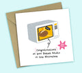 Funny Pregnancy Card • Potato In The Microwave • Baby Girl • Congratulations