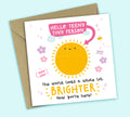 Funny New Baby Card • The World Looks Brighter • Baby Girl • Congratulations