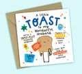 Funny Father's Day Card • A Little Toast To My Wonderful Husband • Toast Joke • For Husband