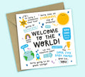 Funny New Baby Card • Welcome To The World • Baby Boy • Congratulations
